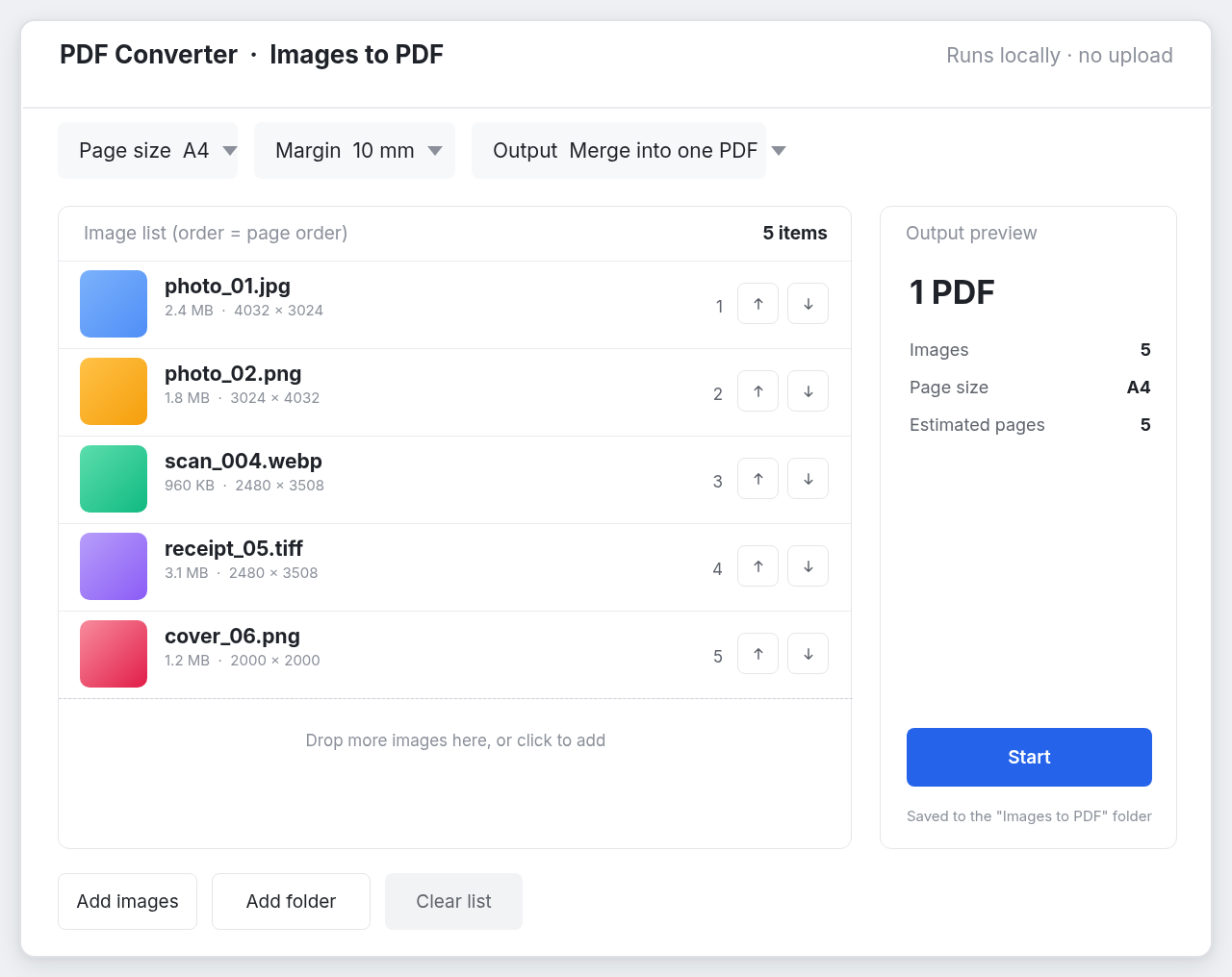 PDF Converter desktop app on Windows